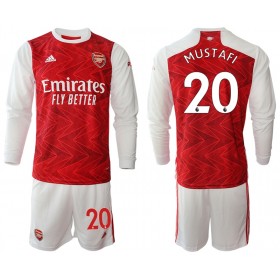 Camisolas de futebol Arsenal Shkodran Mustafi 20 Criança Equipamento Principal 2020/21 Manga Comprida